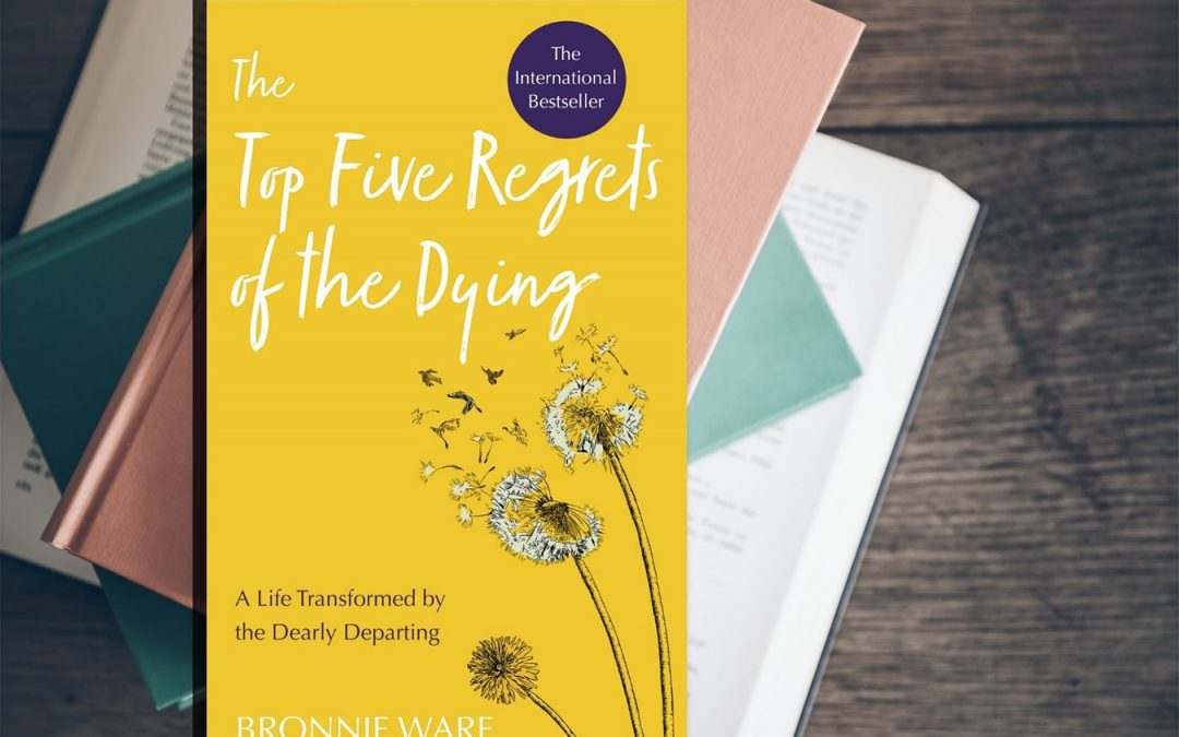 Yellow book cover make wish dandelions bestselling inspirational self help non-fiction book The 5 Regrets of the Dying Bronnie Ware